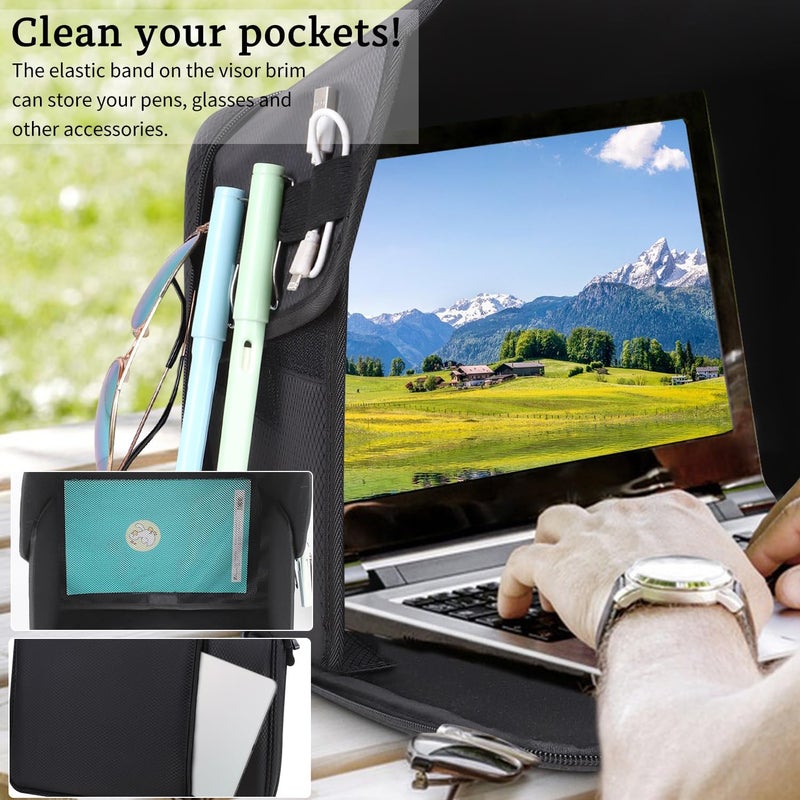 YUMTIM Laptop Sun Shade Laptops Sun Glare Shield Laptop Sunshade Bag for Working Outside Privacy Screen Hood Foldable Shield Cover 15-16'' (Patent Pending) - Image 4